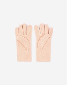 Бежевые флисовые перчатки для девочки Gloria Jeans