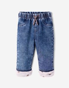 Утеплённые джинсы на завязках для малыша Gloria Jeans