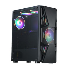 Корпус ATX Formula CL-3303B RGB, Midi-Tower, без БП, черный