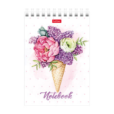 Блокнот Hatber Нежная акварель 80 л А6 линейка