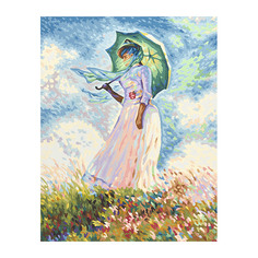 Набор для живописи по номерам Дама с зонтиком, Клод Моне 40x50 см Schipper