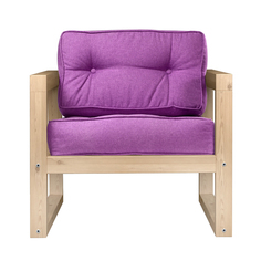 Кресло AS Алекс 80x73x65 сосна/фиолетовый
