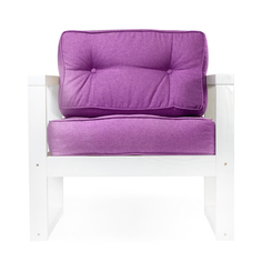 Кресло AS Алекс 80x73x65 белый/фиолетовый