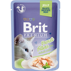 Корм для кошек Brit Premium Cat Jelly Кусочки из филе форели в желе 85 г Brit*