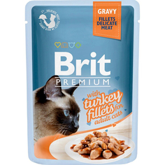 Корм для кошек Brit Premium Cat Gravy Кусочки из филе индейки в соусе 85 г Brit*