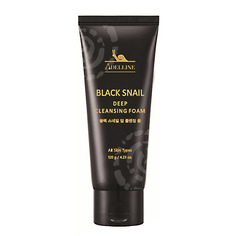 Очищающая пенка для умывания Adelline Black Snail Deep Cle с муцином черной улитки 120 г