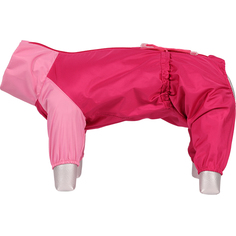 Дождевик для собак YORIKI Дабл розовый для девочки L 28 см