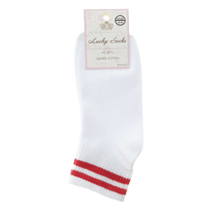 Носки женские однотонные укороченные Lucky Socks белые 1 пара