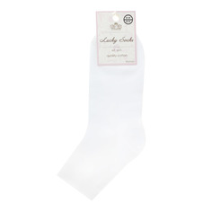 Носки женские однотонные Lucky Socks белые 1 пара