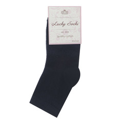 Носки женские однотонные Lucky Socks синие 1 пара