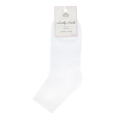 Носки женские однотонные Lucky Socks белые 1 пара