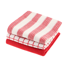 Полотенце кухонное Homelines textiles 40x60шт red 3шт/набор