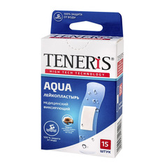 Набор пластырей TENERIS AQUA водонепроницаемый на полимерной основе 15 шт