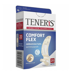 Набор пластырей TENERIS COMFORT FLEX суперэластичный на полимерной основе 20 шт