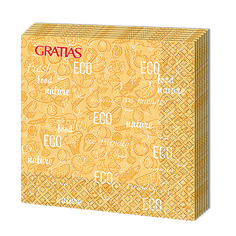 Салфетки бумажные Gratias Эко трехслойные 33х33 см 12 шт