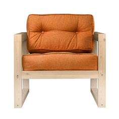 Кресло AS Алекс 80x73x65 сосна/оранжевый