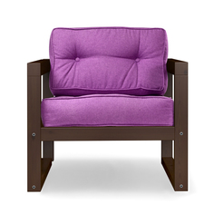Кресло AS Алекс 80x73x65 орех/фиолетовый