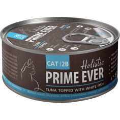 Корм для кошек Prime Ever Тунец с белой рыбой в желе 80 г