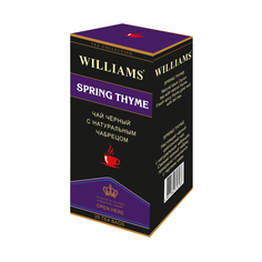 Чай Williams Spring Thyme черный цейлонский с натуральным чабрецом, 25 пакетиков
