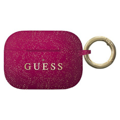 Чехол Guess Silicone Case для наушников AirPods Pro, ярко-розовый