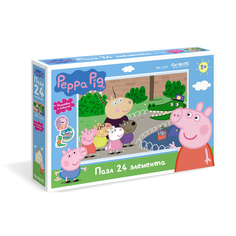 Пазл Peppa Pig. День в зоопарке 24 элемента + наклейки AST