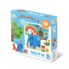 Пазл для малышей Оригами Деревяшки Доброе утро 16 элементов AST