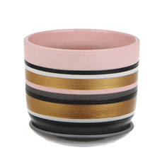 Горшок керамический Композит серпантин розовый бук №1 d-12