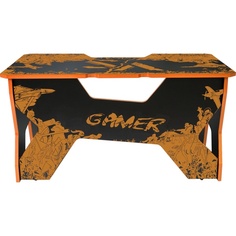 Компьютерный стол Generic Comfort Gamer2/VS/NO чёрно-оранжевый