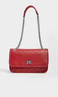 Stradivarius Стеганая Сумка С Плечевым Ремнем И Цепочкой Женская Коллекция Красный 103