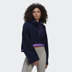 Укороченный флисовый свитшот adidas Originals