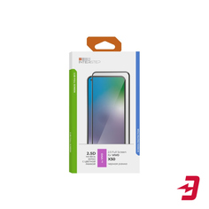 Защитное стекло с рамкой 2.5D InterStep для Vivo X50, черная рамка (IS-TG-VIV000X50-02AFB0-ELGD00)
