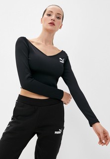 Лонгслив PUMA Classics Ribbed Cropped Top