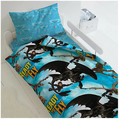 Комплект постельного белья 1,5 сп Непоседа Как приручить дракона "Беззубик и Иккинг", наволка 70х70 см