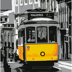 Картина по номерам Котеин "Старинный трамвай", 30х30 см