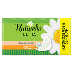 Женские ароматизированные прокладки NATURELLA ULTRA Normal (с ароматом ромашки) Quatro, 40 шт.