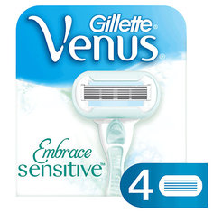 Сменные кассеты для бритвы Gillette Venus Sensitive (для чувствительной кожи), 4 шт