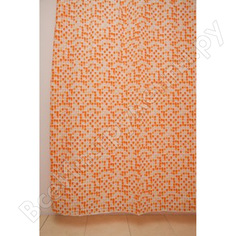 Штора для ванной delphinium ws-800 мозаика оранжевая, 180х180 104024