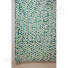 Штора для ванной delphinium ws-800 мозаика зеленая, 180х180 104025