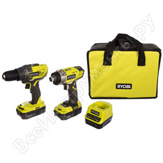 Набор инструмента ryobi one+ r18ddid-220s 5133003577