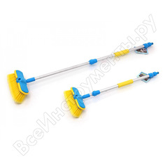 Телескопическая щетка сметка для мытья а/м dollex 70-100 см с краником, под шланг wsh-1951