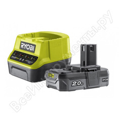 Набор аккумулятор (18 в; 2.0 ач; li-ion) + зарядное устройство rc18115-120vse ryobi 5133004897