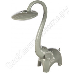 Настольный светильник camelion kd-851 c08 серый led, слон, 230в, 3 ур.ярк ночник 13305