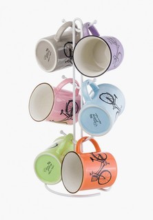 Набор кружек Elan Gallery 6х320 мл + подставка