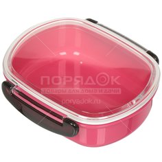Контейнер пищевой ланчбокс 875P розовый, 0.48 л Yamada