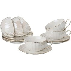 Сервиз чайный из керамики, 12 предметов, 275-888