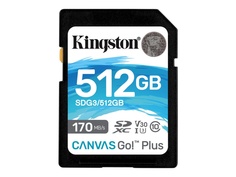 Карта памяти 512Gb - Kingston MicroSDHC 170R C10 UHS-I U3 V30 Canvas Go Plus SDG3/512GB