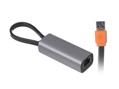 Сетевая карта Хаб USB Baseus Steel Cannon Series USB A Gigabit LAN Adapter Dark Grey CAHUB-AD0G