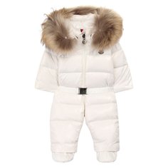 Пуховый комбинезон с пинетками Moncler Enfant