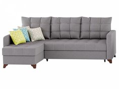 Угловой диван - кровать Квадро Витал пебл/POLITE TDB 2867-8 ромб серый/POLITE TDB 2867-1 ромб желтый/POLITE TDB 2867-2 ромб бирюзовый Bravo