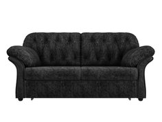 Прямой диван Ванкувер Велюр черный Bravo